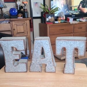 Hobby Lobby Galvanized Metal EAT Sign